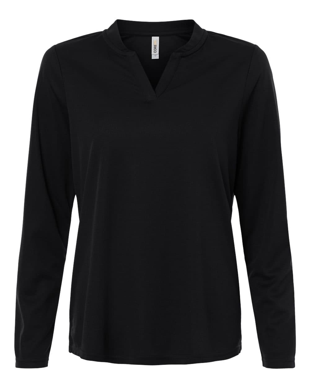CORE365 CE108LW Women’s Nova Performance Long Sleeve Pique Polo — Black