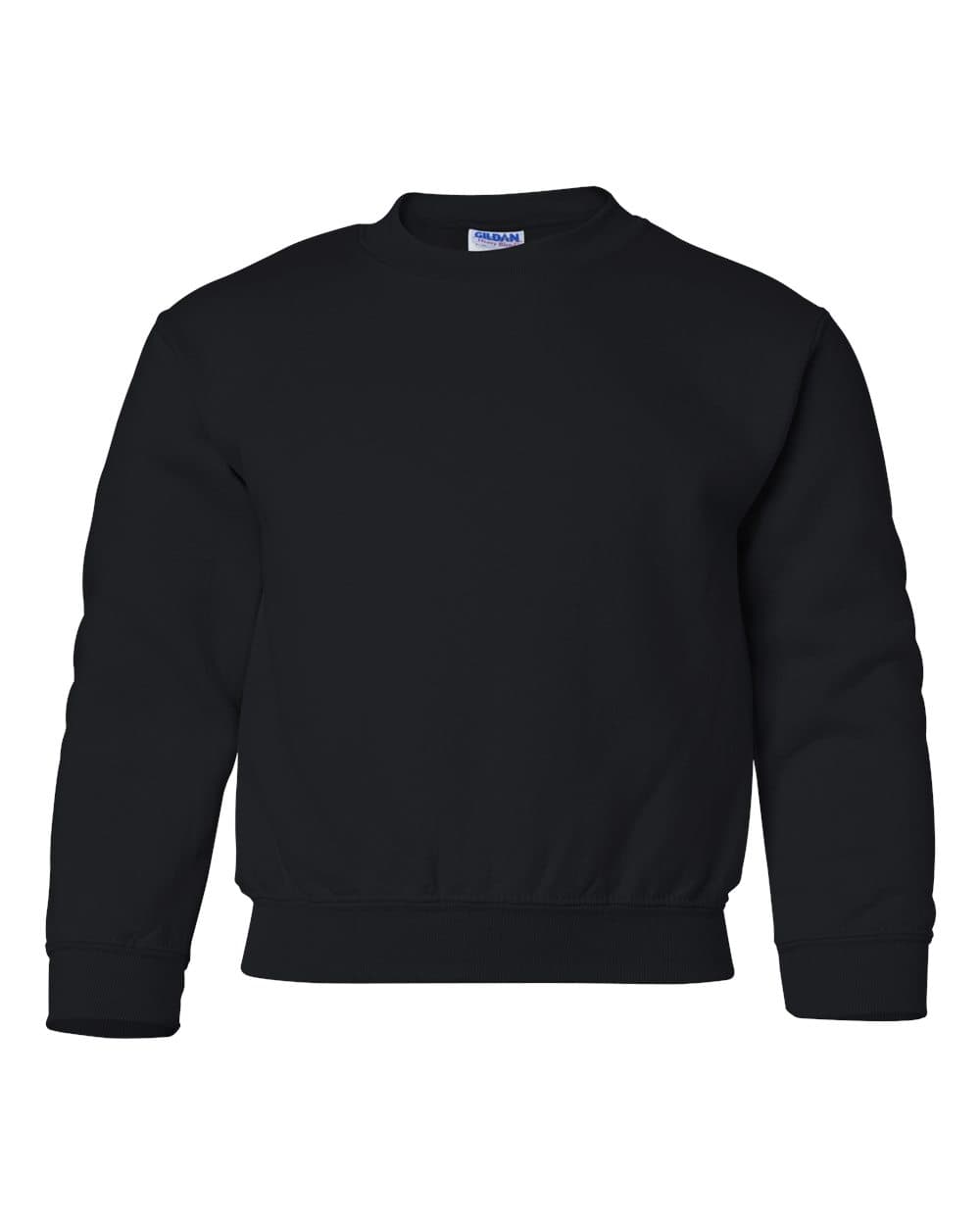 Gildan 18000B Youth Heavy Blend™ Crewneck Sweatshirt — Black