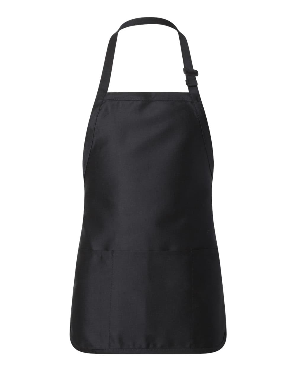 Q-Tees Q4250 Full-Length Apron with Pouch Pocket — Black