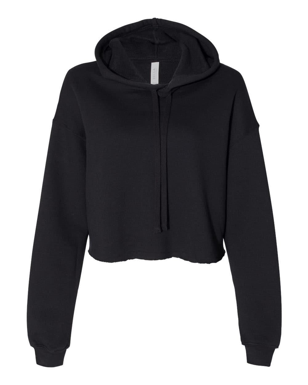 BELLA + CANVAS 7502 Women’s Crop Hoodie Sweatshirt — Black