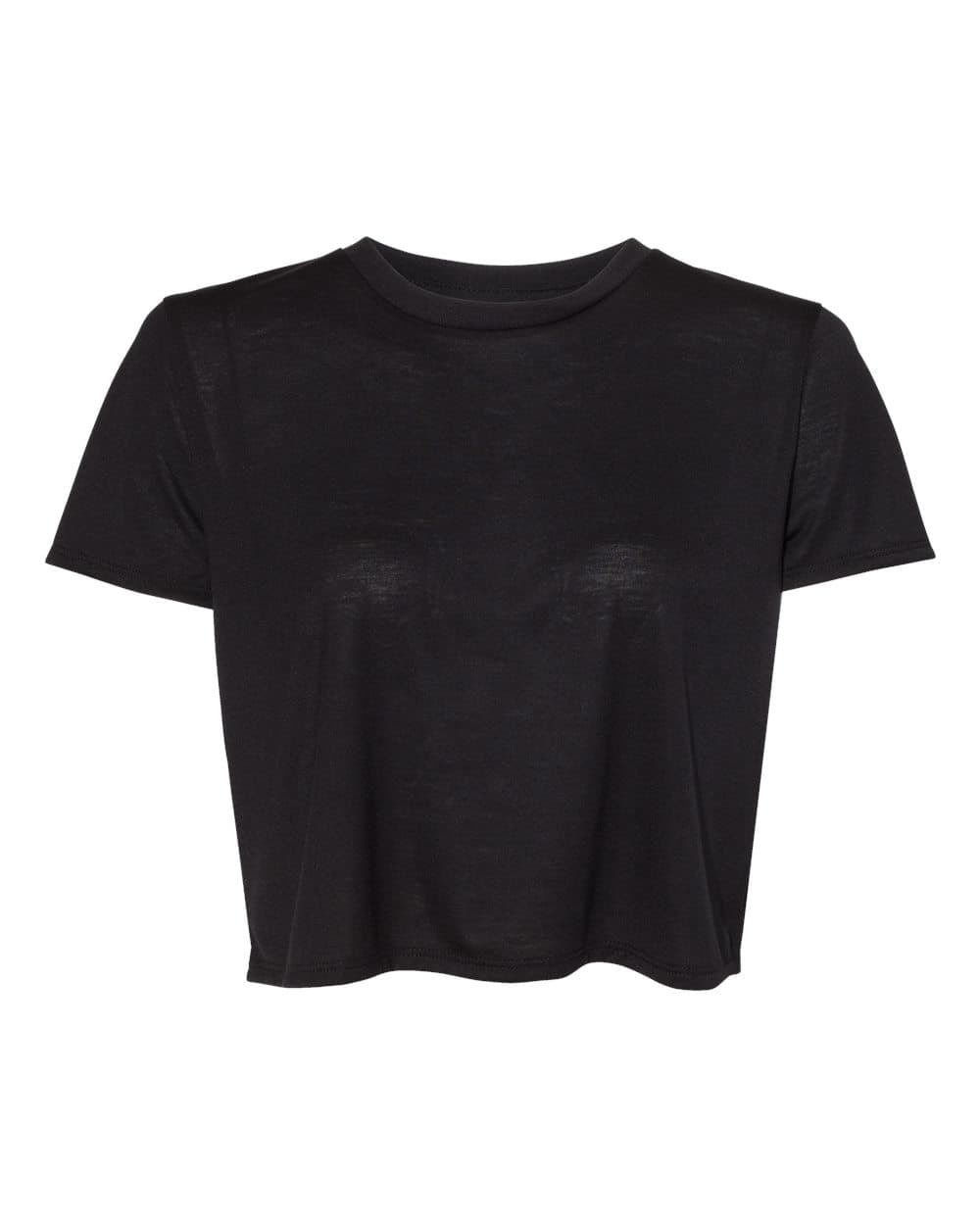 BELLA + CANVAS 8882 Women’s Flowy Crop Tee — Black
