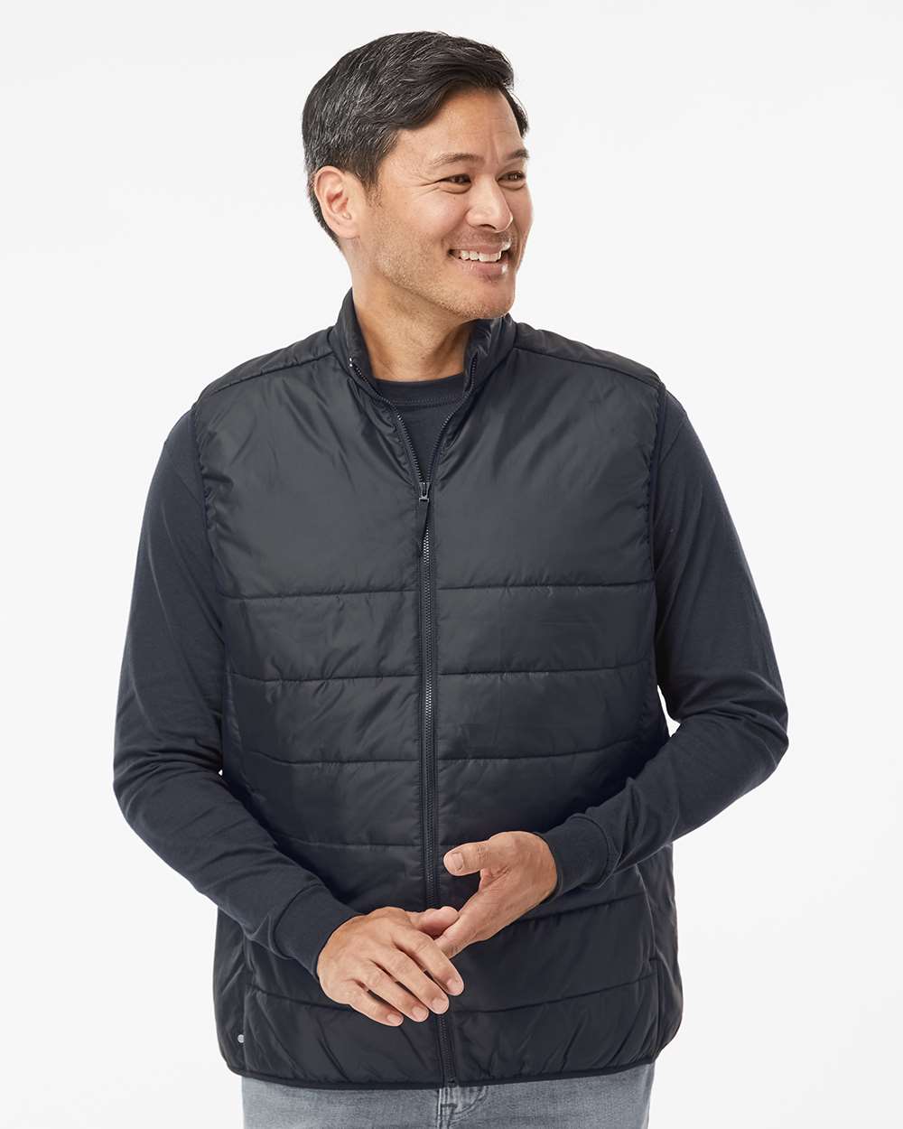 Adidas A572 Men’s Puffer Full-Zip Vest — Black