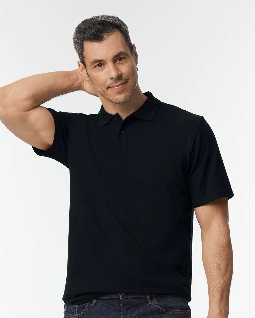 Gildan 64800 Unisex Softstyle® Pique Polo — Black