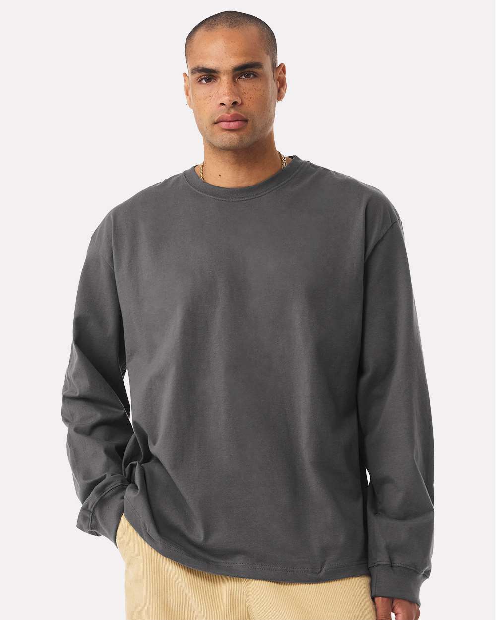 BELLA + CANVAS 4651 Unisex 7.5 oz Heavyweight Long Sleeve Tee — Asphalt