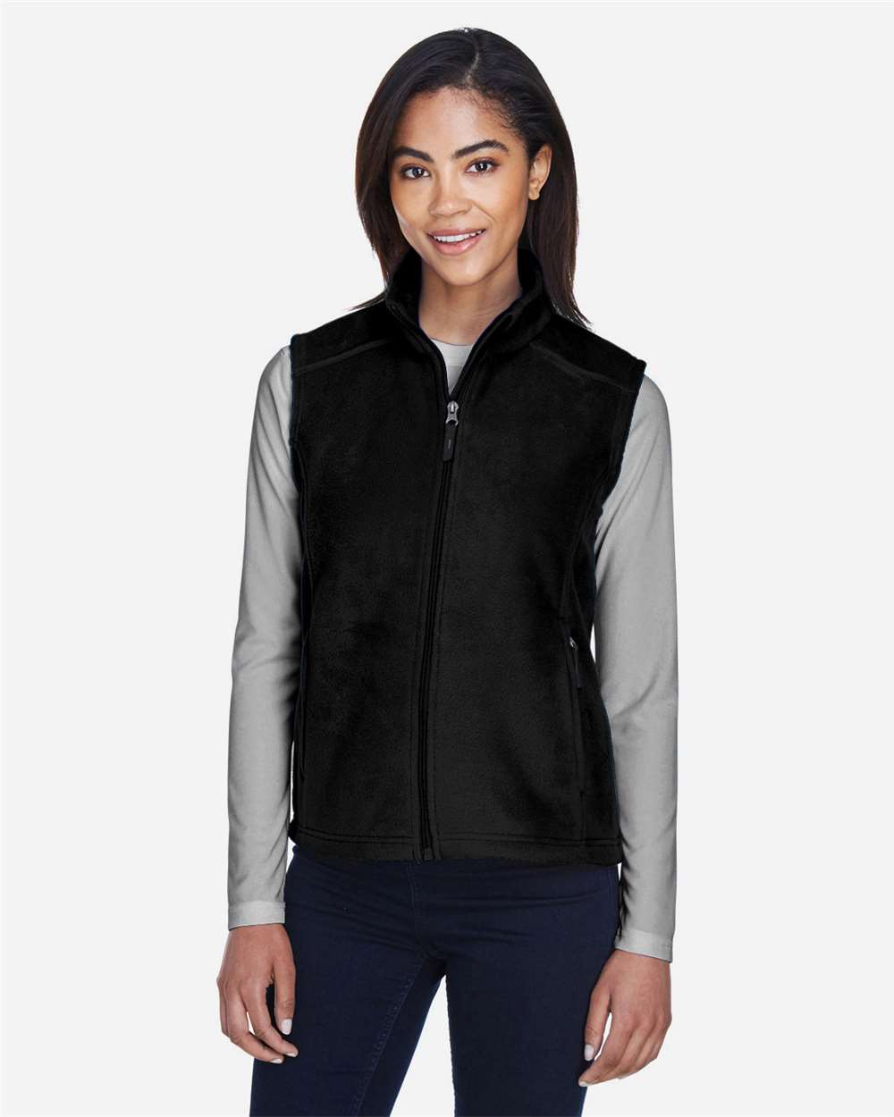 CORE365 78191 Women’s Journey Fleece Vest — Black