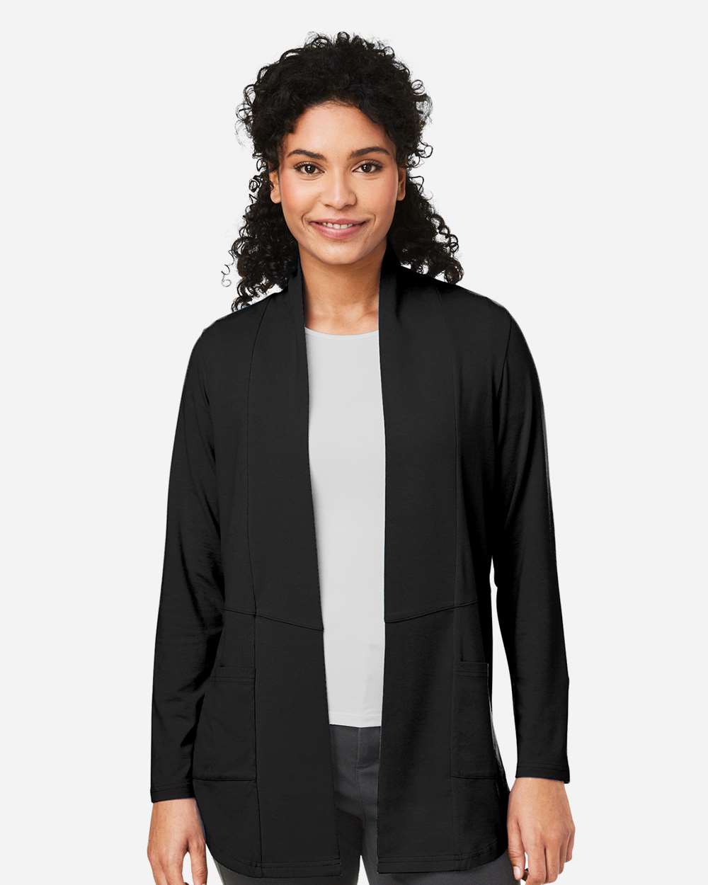 Devon & Jones DP125W Women’s Raleigh Stretch Cardigan — Black