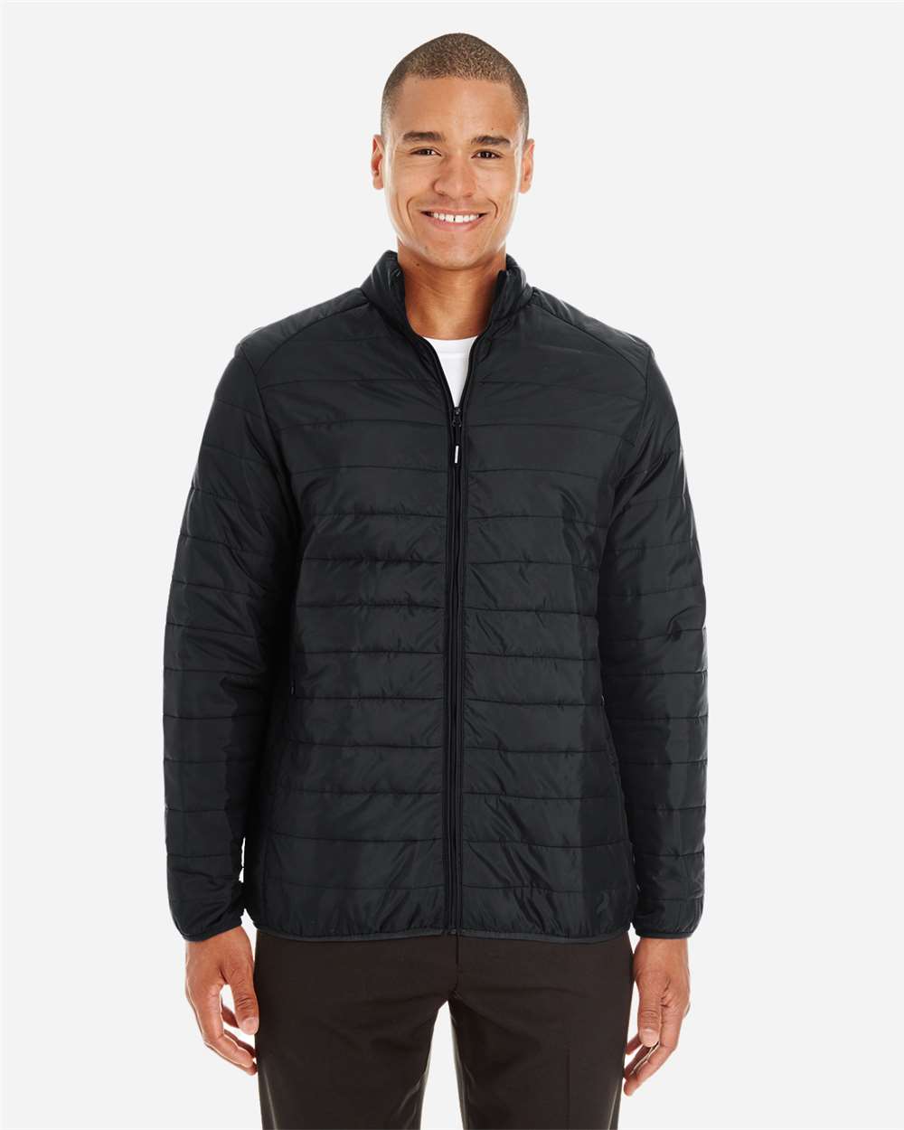 CORE365 CE700 Men’s Prevail Packable Puffer Jacket — Black
