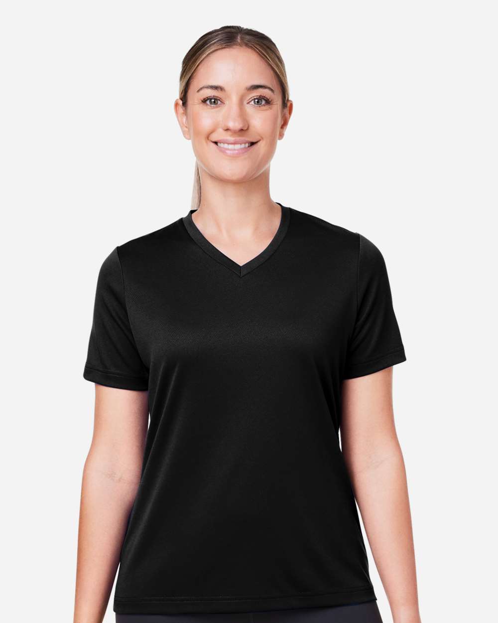 Team 365 TT15W Women’s Zone Performance Mesh T-Shirt — Black