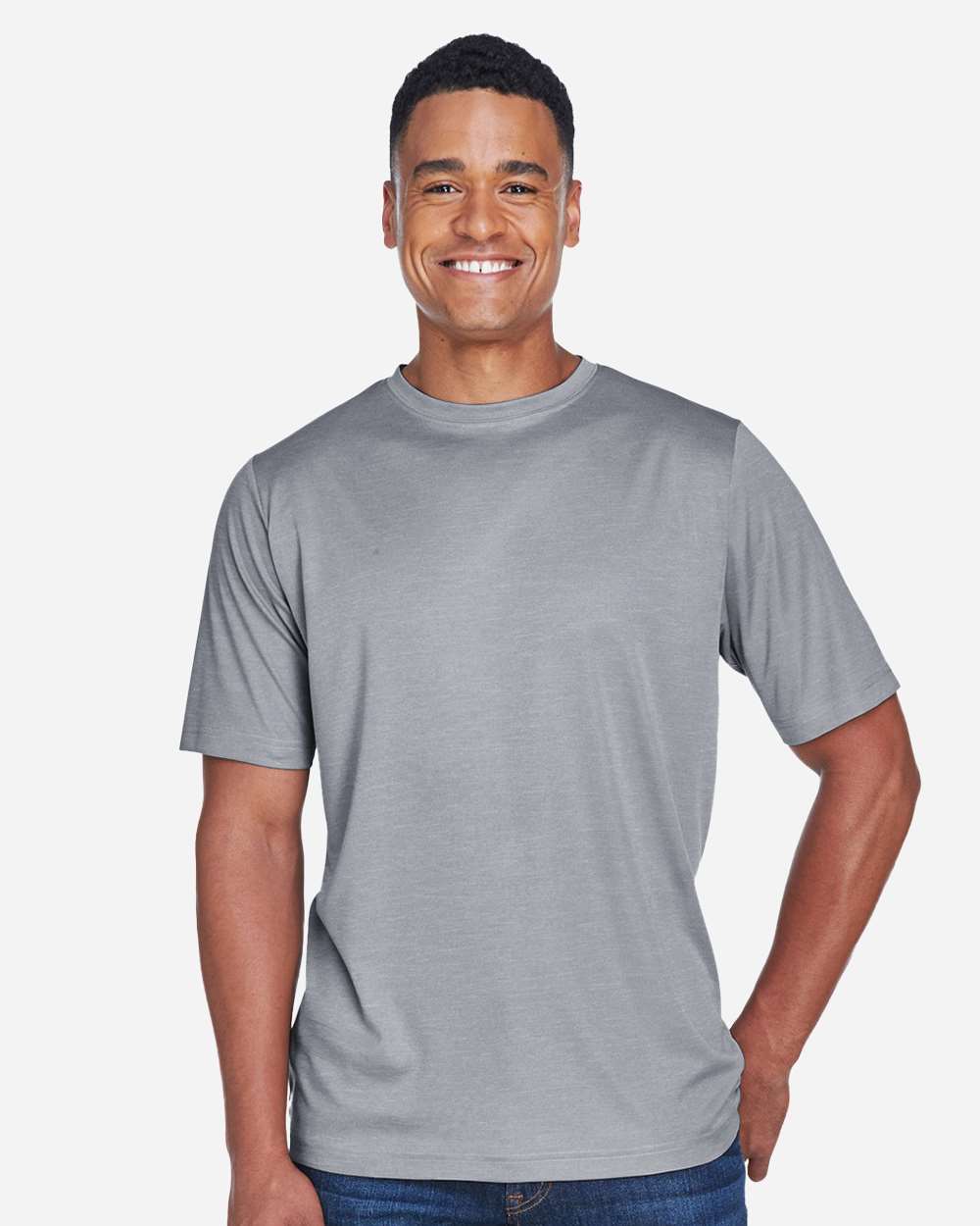 Team 365 TT11H Men’s Sonic Heather Performance T-Shirt — Athletic Heather