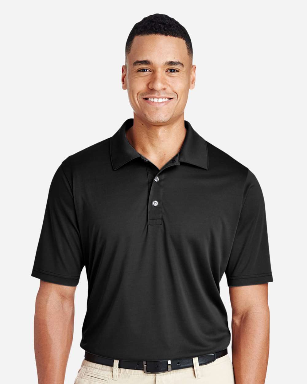 Team 365 TT51 Men’s Zone Performance Polo — Black