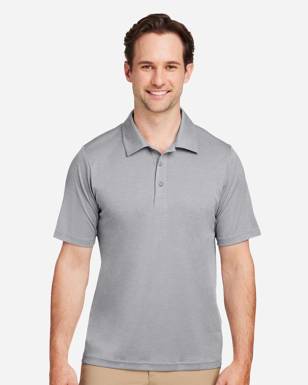 Team 365 TT51H Men’s Zone Sonic Heather Performance Polo — Athletic Heather
