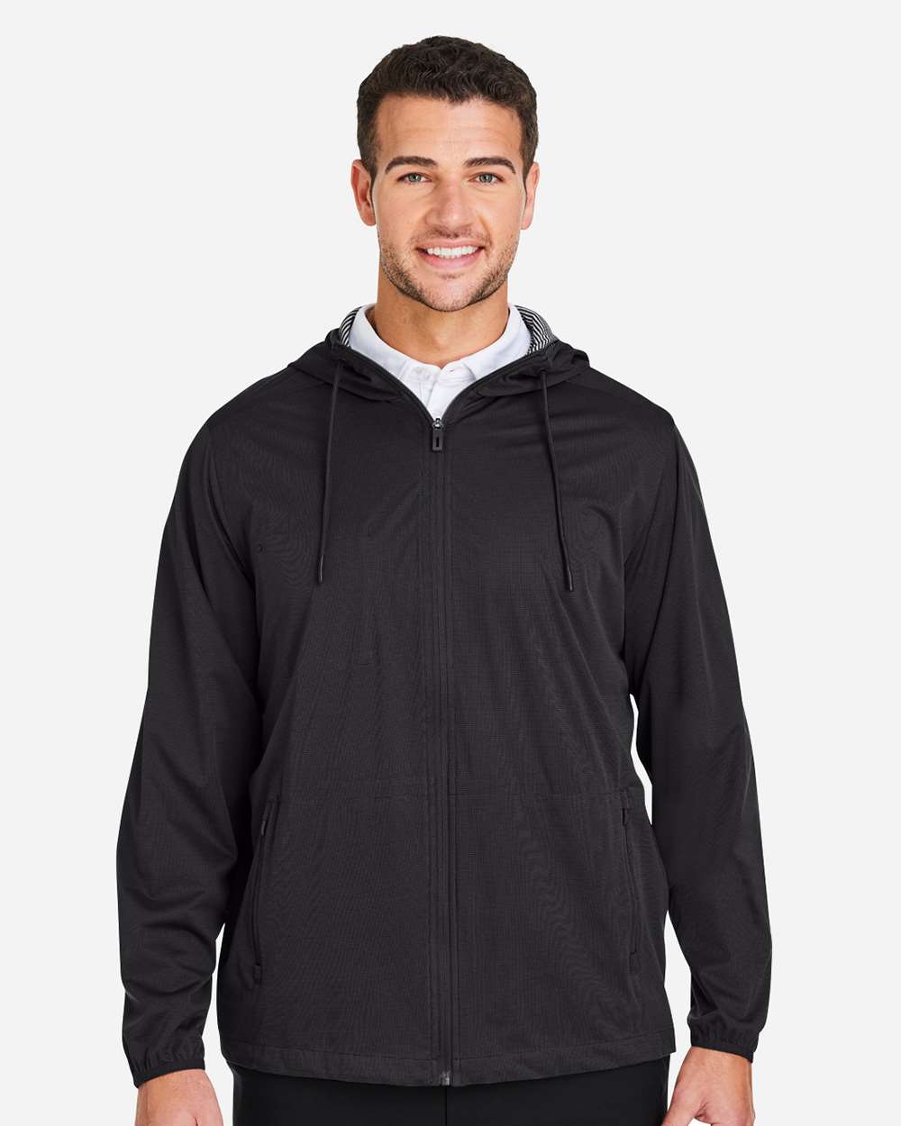 North End NE75 Men’s Network Lightweight Jacket — Black Heather