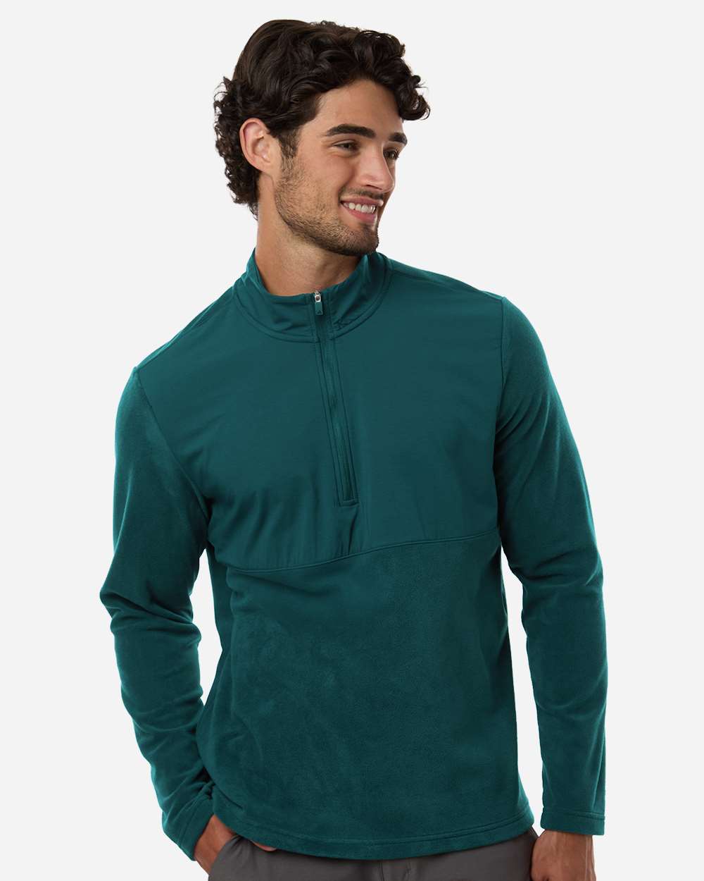 Adidas A2020 Men’s Ultimate365 Cozy Quarter-Zip Pullover — Aurora Ivy