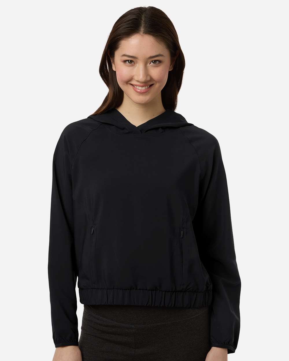 CORE365 CE520LW Women’s UltraUVP Shoreline Long Sleeve Hooded Pullover — Black
