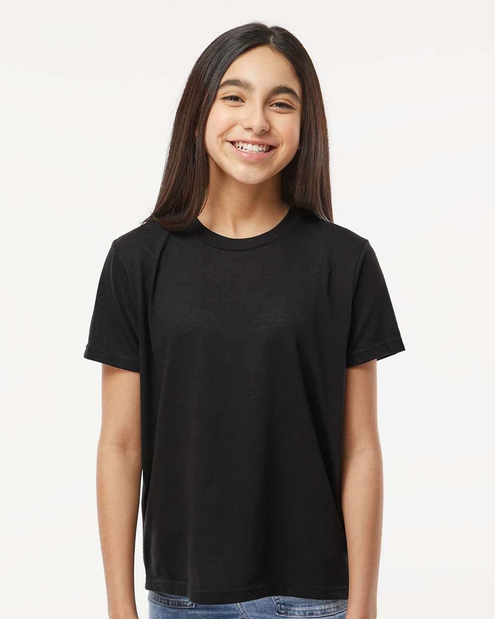 M&O 3544 Youth Deluxe Blend T-Shirt — Black