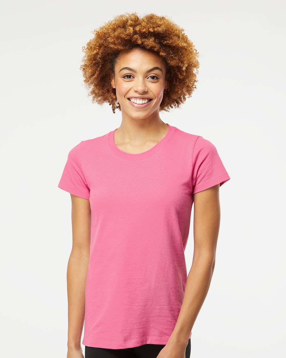 M&O 4810 Women’s Gold Soft Touch T-Shirt — Azalea
