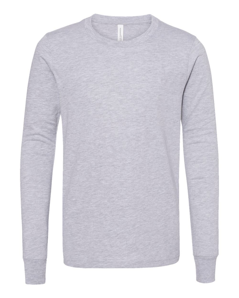 BELLA + CANVAS 3501YCVC Youth Heather CVC Long Sleeve Tee — Athletic Heather