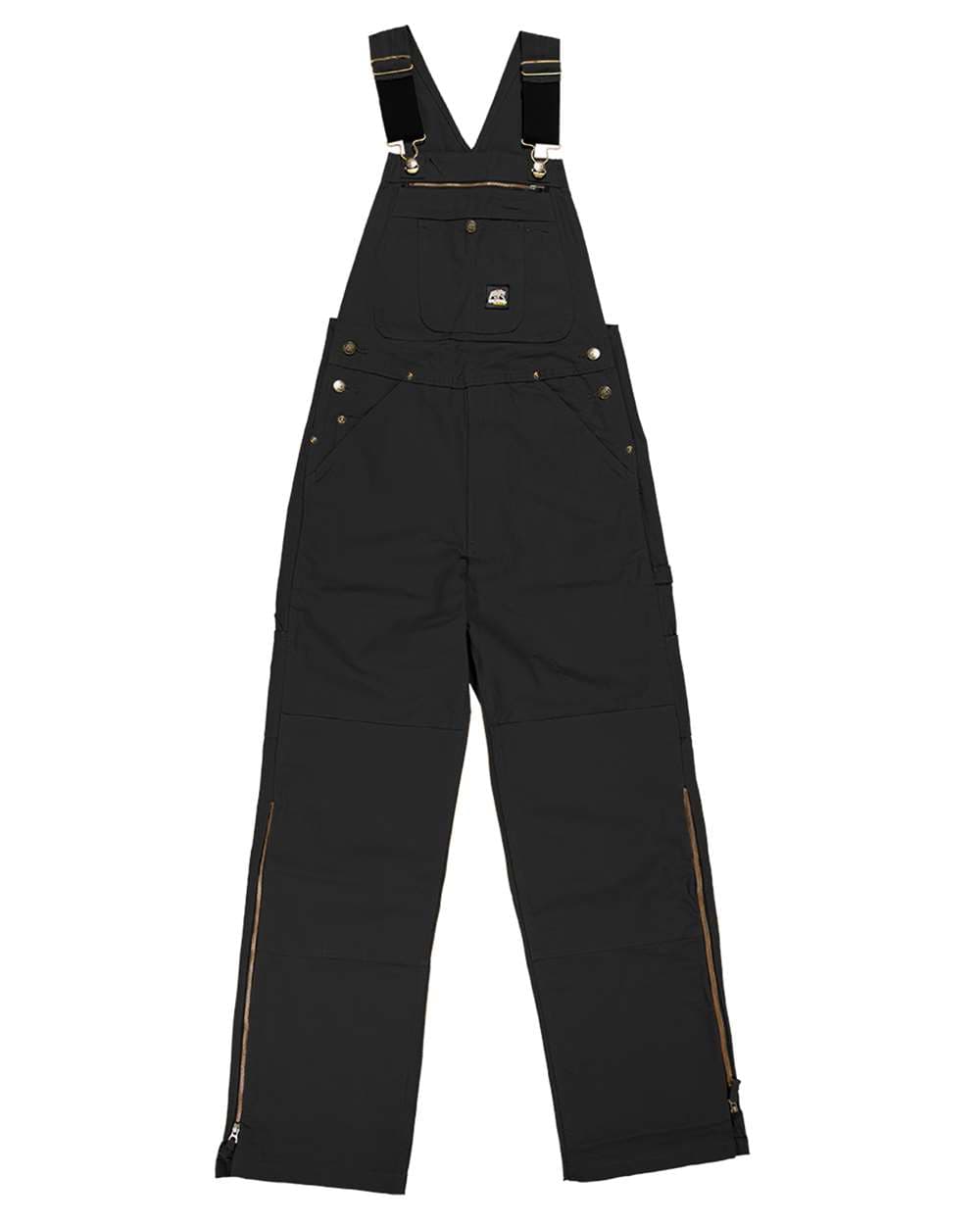 Berne Apparel B1067T Tall Slab Unlined Duck Bib Overall — Black
