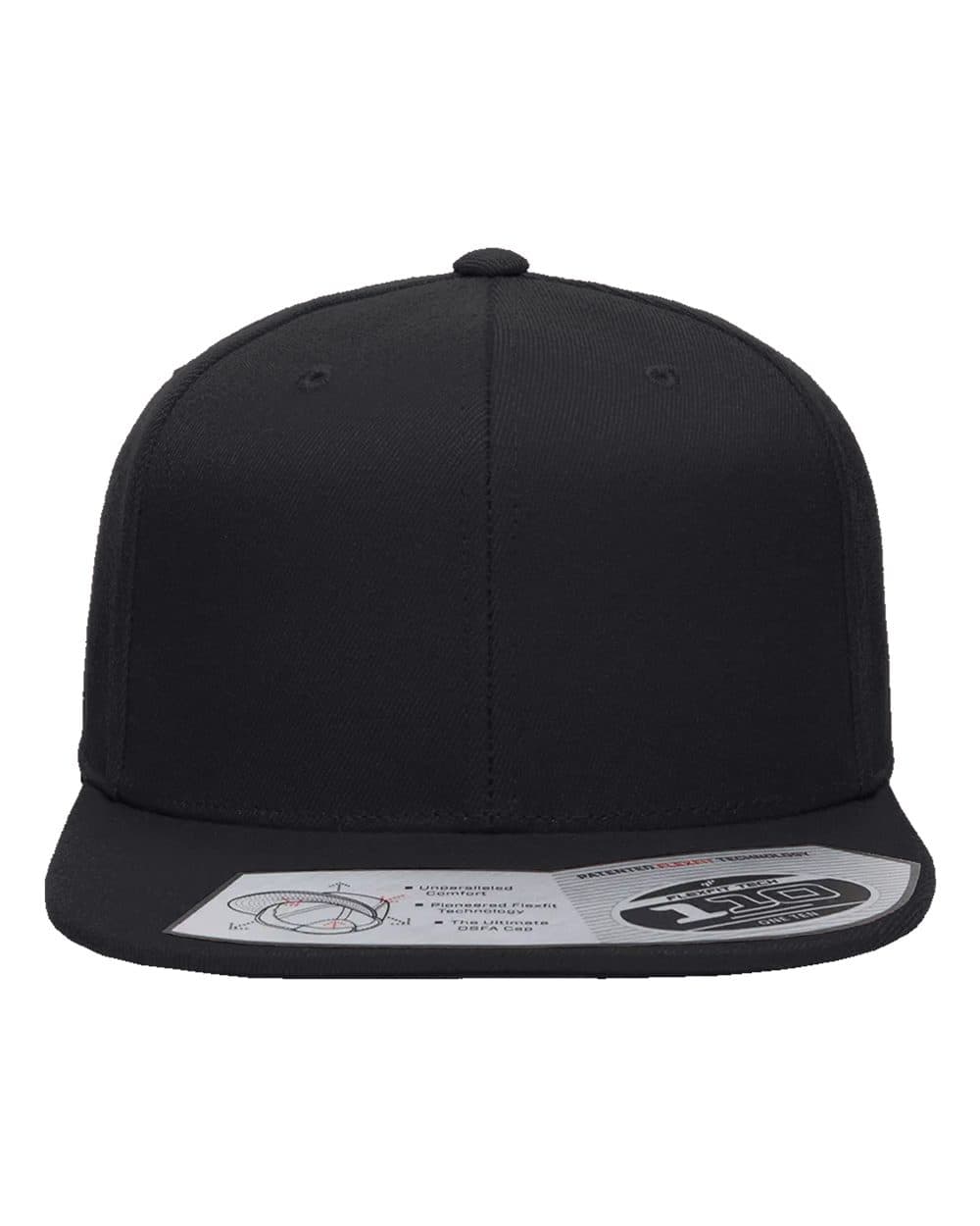 Flexfit 110F 110® Snapback Cap — Black