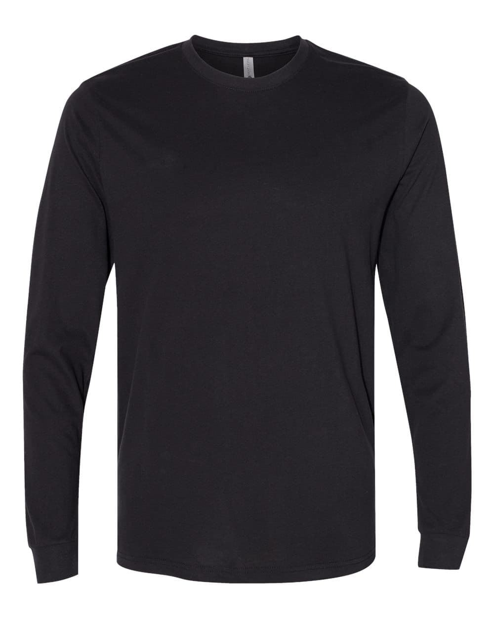 Next Level 6411 Unisex Sueded Long Sleeve T-Shirt — Black