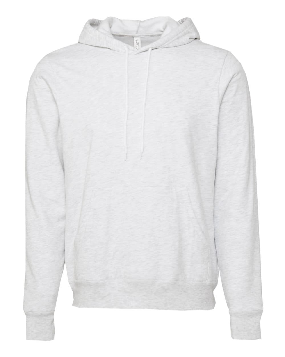 BELLA + CANVAS 3719 Unisex Sponge Fleece Hoodie Sweatshirt — Ash