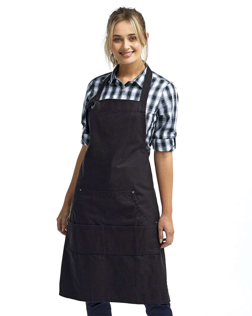 Artisan Collection by Reprime RP137 Calibre Heavy Cotton Canvas Pocket Apron — Black