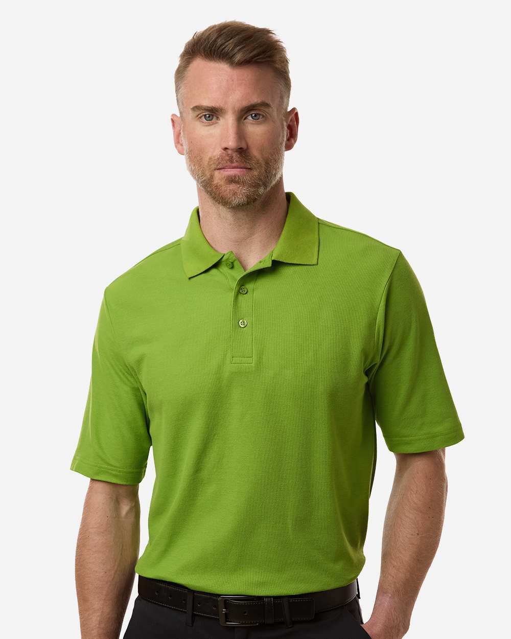 CORE365 CE106 Men’s Resolve CVC Performance Pique Polo — Acid Green