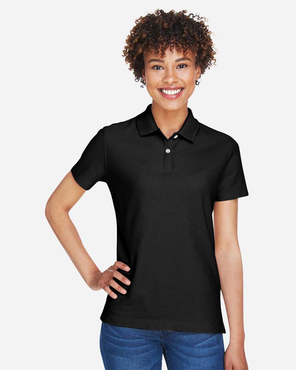 Devon & Jones DG150W Women’s DRYTEC20™ Performance Polo — Black