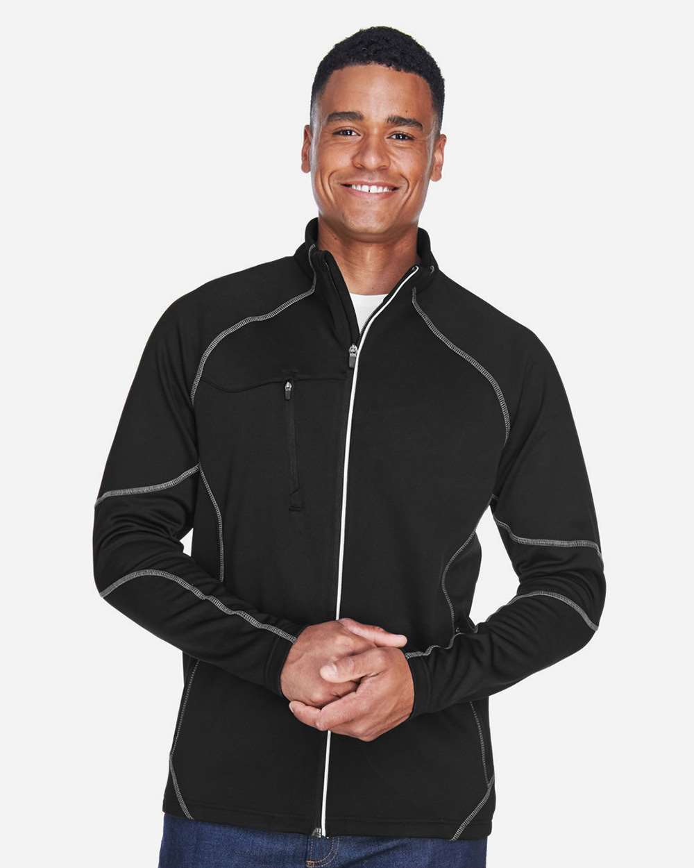 North End 88174 Men’s Gravity Performance Fleece Jacket — Black