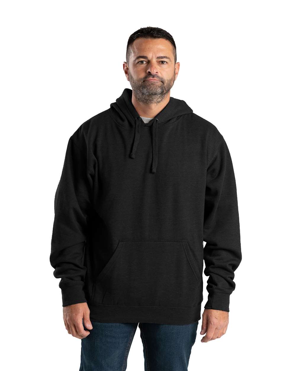 Berne Apparel SP401 Men’s Signature Sleeve Hooded Sweatshirt — Black
