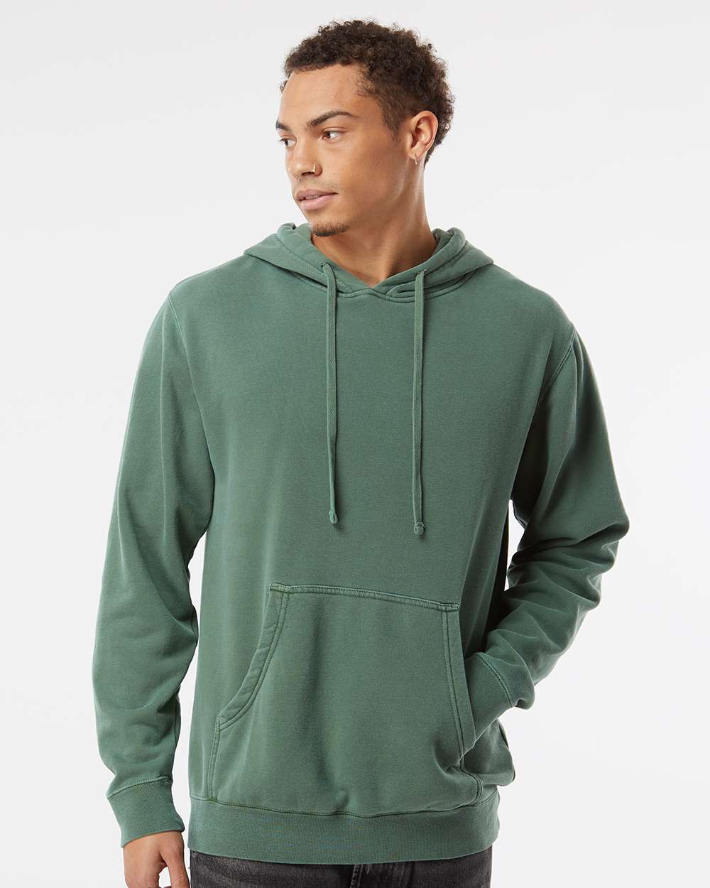Independent Trading Co. PRM4500 Unisex Midweight Pigment-Dyed Hooded Sweatshirt — Pigment Alpine Green