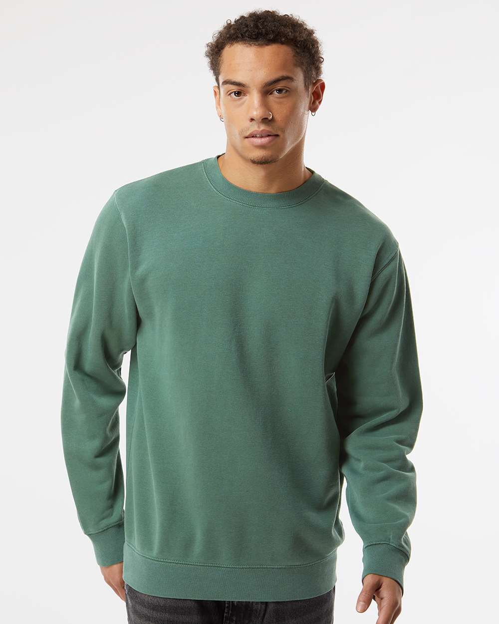 Independent Trading Co. PRM3500 Unisex Midweight Pigment-Dyed Crewneck Sweatshirt — Pigment Alpine Green