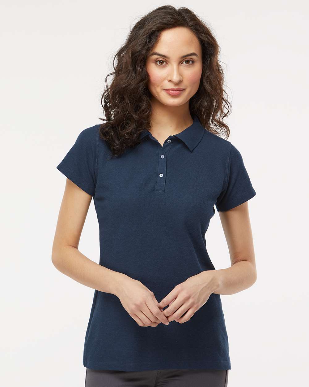 M&O 7007 Women’s Soft Touch Polo — Bright Navy